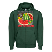Sports Green farm fresh watermelon Zipper Hoodie - Zillion Design Studio