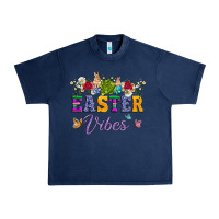 Navy easter vibes and butterfly with bunny and flowers Urban Heavy Tee - Artiststas
