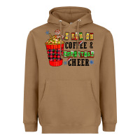 Toasted Coconut I Run On Coffee & Christmas Cheer Heavyweight Hoodie - CowhideDigitalArt