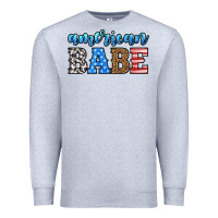 Heather Grey american babe Premium Sweatshirt - HRA Design Shop