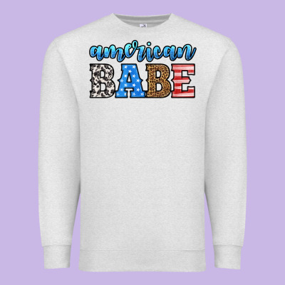 American Babe Premium Sweatshirt Designed By Hra Design Shop