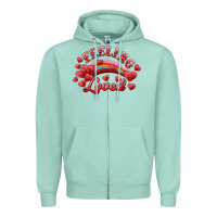 Feeling Loved Valentine's Day Zipper Hoodie | Teevron