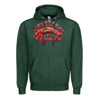 Sports Green Feeling Loved Valentine's Day Zipper Hoodie - RanaPortraitStore