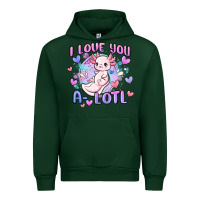 Forest Green love you a lotl Urban Hoodie - MaliasSmallBusiness