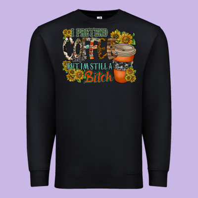Coffee Premium Sweatshirt Designed By Racoondesign