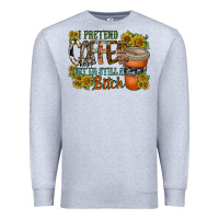 Heather Grey coffee Premium Sweatshirt - RacoonDesign