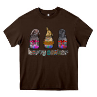 Chocolate Brown Happy Easter Heavy Core Tee - CowhideDigitalArt