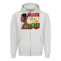 Dove Grey black men are dope black man Zipper Hoodie - texasbilliewilder