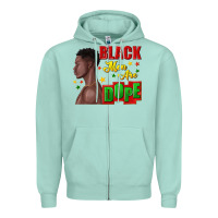Seafoam black men are dope black man Zipper Hoodie - texasbilliewilder