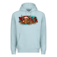 Blue Mist christmas nana highland cow Premium Hoodie - BarkalooDesign