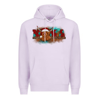 Lilac christmas nana highland cow Premium Hoodie - BarkalooDesign