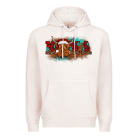 Pale Pink christmas nana highland cow Premium Hoodie - BarkalooDesign