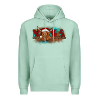 Seafoam christmas nana highland cow Premium Hoodie - BarkalooDesign