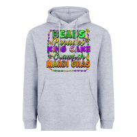 Heather Grey beads parades king cake crawfish mardi gras Heavyweight Hoodie - FaDigitalArtStudio