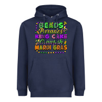 Navy beads parades king cake crawfish mardi gras Heavyweight Hoodie - FaDigitalArtStudio