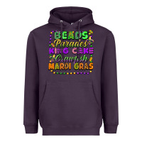 Plum beads parades king cake crawfish mardi gras Heavyweight Hoodie - FaDigitalArtStudio