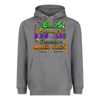 Beads Parades King Cake Crawfish Mardi Gras Heavyweight Hoodie | Teevron