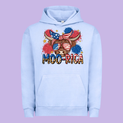 Moo Rica Urban Hoodie Designed By Maliassmallbusiness
