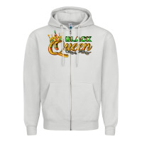 Dove Grey black queen Zipper Hoodie - texasbilliewilder
