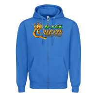 True Royal black queen Zipper Hoodie - texasbilliewilder
