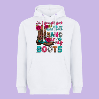 All I Brought Back With Me Was Some Sand In My Boots Heavyweight Hoodie Designed By Hra Design Shop
