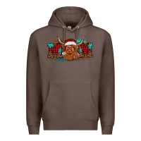 Coffee christmas mom highland cow Premium Hoodie - BarkalooDesign