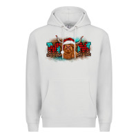 Dove Grey christmas mom highland cow Premium Hoodie - BarkalooDesign