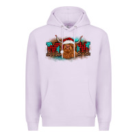 Lilac christmas mom highland cow Premium Hoodie - BarkalooDesign