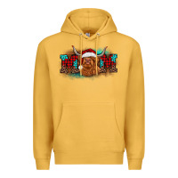 Mustard christmas mom highland cow Premium Hoodie - BarkalooDesign