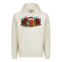 Oatmeal Heather christmas mom highland cow Premium Hoodie - BarkalooDesign