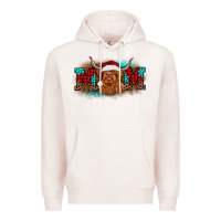 Pale Pink christmas mom highland cow Premium Hoodie - BarkalooDesign