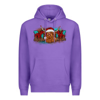 Purple christmas mom highland cow Premium Hoodie - BarkalooDesign