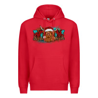 Red christmas mom highland cow Premium Hoodie - BarkalooDesign