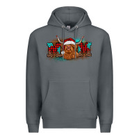 Rock christmas mom highland cow Premium Hoodie - BarkalooDesign