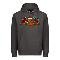 Smoke christmas mom highland cow Premium Hoodie - BarkalooDesign