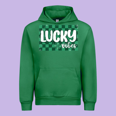Lucky Vibes Urban Hoodie Designed By Maliassmallbusiness