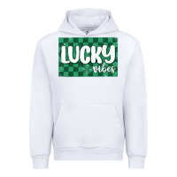 White lucky vibes Urban Hoodie - MaliasSmallBusiness
