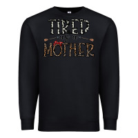 Black tired as a mother Premium Sweatshirt - CowhideDigitalArt
