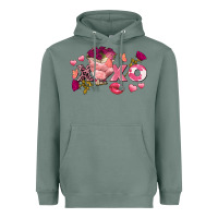 Sage chicken valentine's day xoxo Heavyweight Hoodie - FaDigitalArtStudio