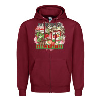 Burgundy farm fresh strawberries Zipper Hoodie - Zillion Design Studio