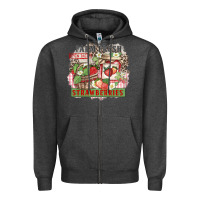 Charcoal Heather farm fresh strawberries Zipper Hoodie - Zillion Design Studio