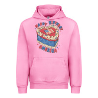 Fuchsia Pink happy birthday america Urban Hoodie - MaliasSmallBusiness