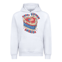 White happy birthday america Urban Hoodie - MaliasSmallBusiness