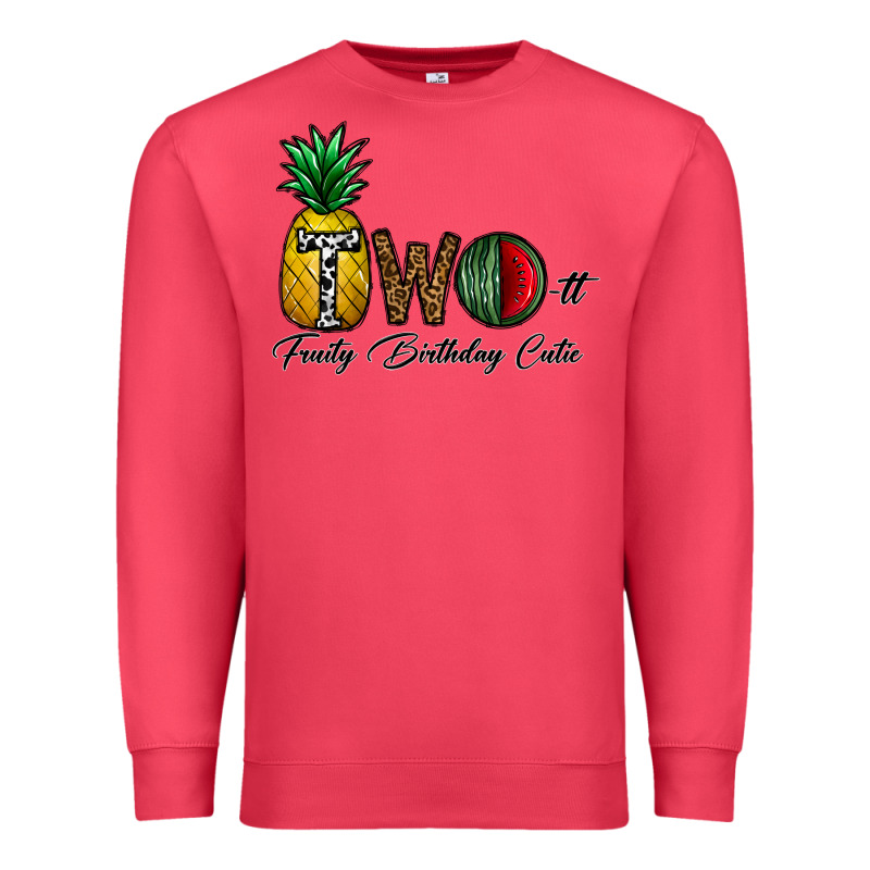 Two Fruity Birthday Cutie Premium Sweatshirt by CowhideDigitalArt | Teevron