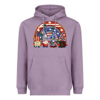 Lavender 4th of July rainbow with gnomes Heavyweight Hoodie - CowGirlArtShop