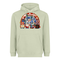 Matcha 4th of July rainbow with gnomes Heavyweight Hoodie - CowGirlArtShop