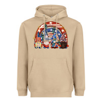 Mushroom 4th of July rainbow with gnomes Heavyweight Hoodie - CowGirlArtShop