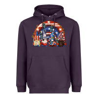 Plum 4th of July rainbow with gnomes Heavyweight Hoodie - CowGirlArtShop