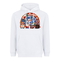 White 4th of July rainbow with gnomes Heavyweight Hoodie - CowGirlArtShop