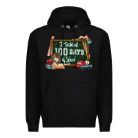 Black I tacked 100 days school Baseball Premium Hoodie - NancyCooperArtShop